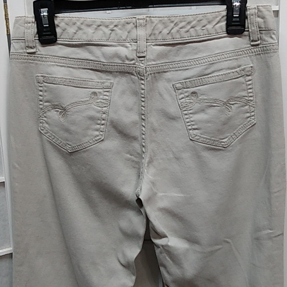 SO Denim - So Jeans Women's Long Cream Color Flared Bottom Classic Five Pocket